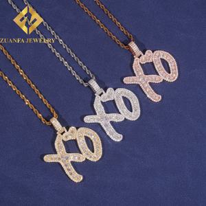 Colgante de Joyería Hip Hop Personalizado con Incrustaciones de Moissanita, Lerter XO VVS, Plata de Ley 925 - Product Image 2