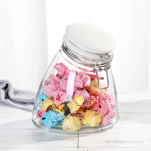 Thiết kế lạ mắt hình dạng độc đáo kín Cà Phê Trà thực phẩm lưu trữ container Cookie kẹo lọ thủy tinh với số lượng lớn với nắp - Product Image 5