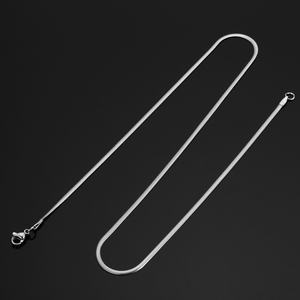 Cadena de Acero de 1mm/2mm, Chapada en Oro de 18K, Tipo Serpiente, Venta al por Mayor de Joyería - Product Image 3