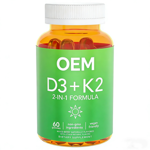 Venta Directa de Fabricantes OEM de Suplementos Dietéticos de Vitaminas D3 y <span class=keywords><strong>K2</strong></span> en Caramelos Blandos Personalizados, Alimentos Saludables de Marca Propia - Product Image 1