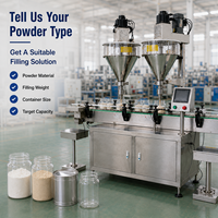 Machine de remplissage automatique de poudre haute précision à double tête à vis sans fin pour épices et café, de 50g à 1000g