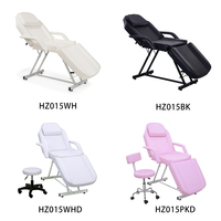 Lit d'extension de cils faciaux inclinables au design moderne pour salon de massage par tatouage esthétique Mobilier de boutique de spa en cuir synthétique