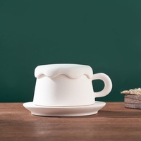 Tasse en céramique embryonnaire en argile haute température pour la peinture DIY, poterie vierge à peindre par les enfants, argile blanche à haute visibilité