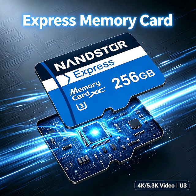 Nandstor Factory Ultra Fast Express Memory Card PCIE High Read Speed Industrial Grade TF/SD Card Custom Logo Camera Storage Card