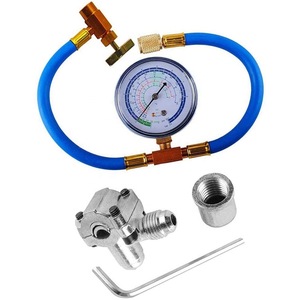 Kit de Carga de Aire Acondicionado R134a con Manómetro y Adaptador de Válvula para Recarga de Refrigerante - Product Image 1