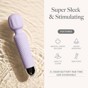 Bestmoon Jouets sexuels pour adultes Vibromasseur baguette Masseur Stimulateur clitoridien sexy Vibromasseur en silicone pour femme Jouets sexuels pour femme - Product Image 2