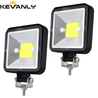 12-24V 3 pulgadas 50W impermeable cuadrado COB coche Led luz de trabajo para motocicleta camión vehículo todoterreno Coche