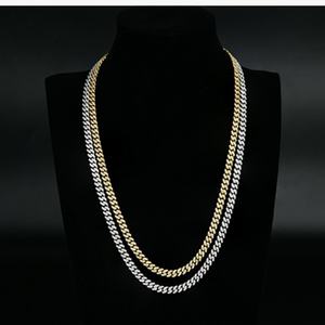 Chaîne Miami plaquée or/argent 18 carats pour homme, bijoux hip-hop, largeur 6 mm, moissanite VVS GRA, chaînes de mode Bling Bling - Product Image 2