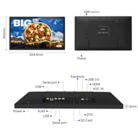 Tableta de escritorio de 21,5 pulgadas, pantalla táctil, sistemas POS, quiosco, pantalla táctil, 11 Android, 2 + 16GB, para restaurante, quiosco de autoservicio