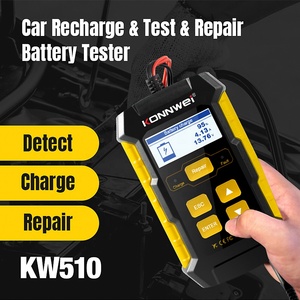 Détecteur de batterie <span class=keywords><strong>automobile</strong></span> OEM Konnwei KW510, testeur de réparation et de charge avec différentes prises d'alimentation - Product Image 4