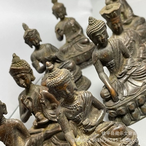 Vente en gros de petites statues de <span class=keywords><strong>Bouddha</strong></span> en alliage de bronze finition antique de style Qingming, fournitures pour les marchés de rue vintage - Product Image 4