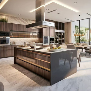 Fabrieksleverancier Luxe Europese Keukenmeubelen Op Maat Waterdichte Keukenmeubelen Lak Moderne Slimme Keukenmeubelen - Product Image 5