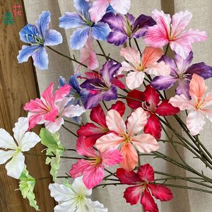 Arreglo de flores artificiales de seda Mu Jin para decoración del hogar y bodas - Product Image 5