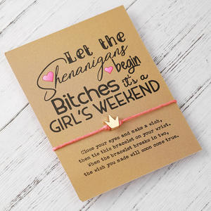 Factory Gold Crown Rose Bloem Paard Bedelarmband Laat De Shenanigans Beginnen Meisjes Weekend Goedkoper dan Therapie Dames Armband - Product Image 2