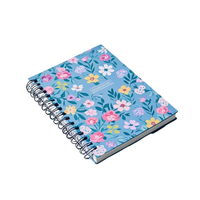 Journal d'autosoins imprimé personnalisé avec motif de fleurs relié par fil planificateur d'étude biblique 6*9 pouces