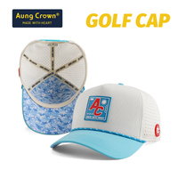 Casquette de baseball imperméable personnalisée à 5 panneaux, casquette de golf perforée laser haute performance, casquette trucker perforée, casquette snapback en gros