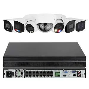 Dahua-Cámara IP de vigilancia con NVR, cámara de vigilancia de 4MP y 8MP, ColorVu, h265, con globo ocular fijo, domo tipo bala, red PTZ