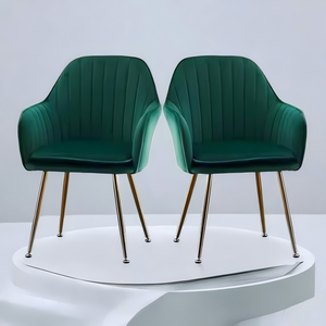 Sedie <span class=keywords><strong>da</strong></span> <span class=keywords><strong>Pranzo</strong></span> Scontate di Alta Qualità, Colorate per Arredo Casa, Design Moderno con Gambe in Metallo e Rivestimento in Velluto - Product Image 4