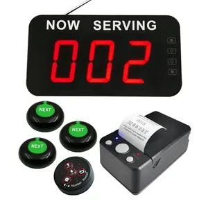 Electronic Wireless Calling System Take A Number System Queue Management System Restaurant Pager Thermal Printer