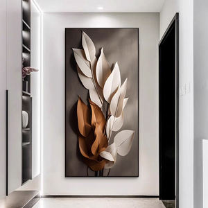 Peinture <span class=keywords><strong>d</strong></span>écorative murale moderne <span class=keywords><strong>de</strong></span> luxe en forme <span class=keywords><strong>de</strong></span> feuille, taille personnalisée, grande taille carrée, art <span class=keywords><strong>d</strong></span>éco, revêtement en PVC noir, vente en gros <span class=keywords><strong>d</strong></span>'usine - Product Image 6