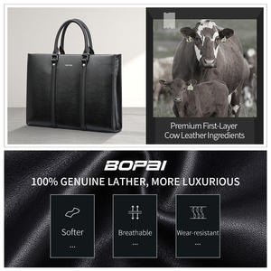 ボパイメンズビジネスカスタム本革ハンドバッグオフィス15.6インチラップトップブリーフケース - Product Image 2