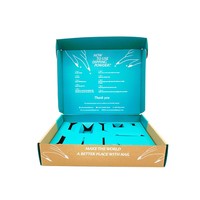 Emballage de cadeau de thé imprimé coloré de luxe double face personnalisé boîtes d'expédition boîte de papier de service à thé avec insert pour chaussettes de thé