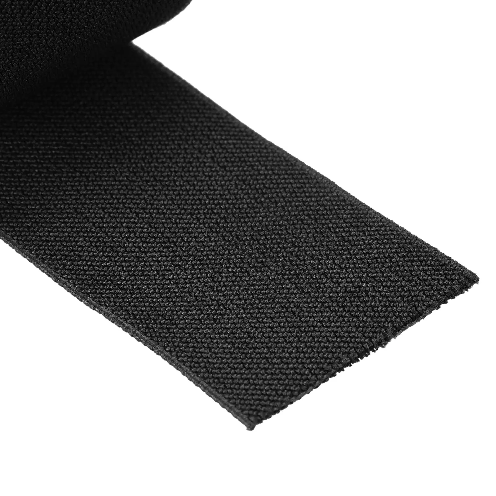 Black Colored Soft Knit Braided Elastic Web band For Sewing Garment Accessories