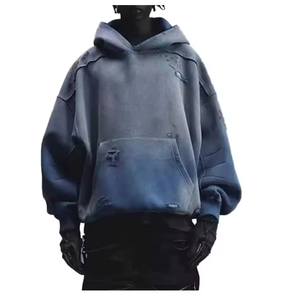 Men's Custom Logo Embroidered 100% Cotton <b>Velour</b> Oversized Solid Silicone Printed Lined Pullover <b>Hoodie</b> Winter ODM Supply - Product Image 3