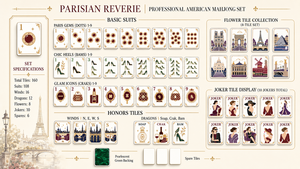 Nouvel ensemble de Mahjong américain de luxe créatif 2026 en stock, 160 tuiles, design <span class=keywords><strong>Tour</strong></span> <span class=keywords><strong>Eiffel</strong></span> et Arc de Triomphe, portable - Product Image 5