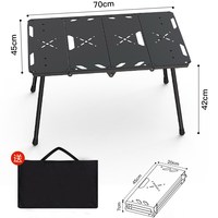 Table de camping pliante moderne en aluminium avec hauteur réglable pour mobilier d'extérieur, barbecue et repas sur la plage