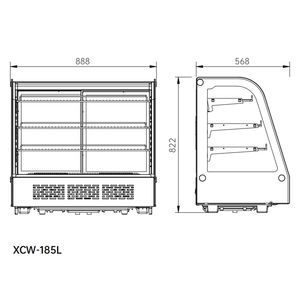 185L OEM Vente en gros de vitrine pour gâteau de comptoir à dessert Dégivrage automatique Porte en verre Réfrigérateur Présentoir à gâteau - Product Image 2