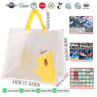 Cambodian Fabriek Custom Herbruikbare Gelamineerde Pp Geweven Tas Cartoon Patroon Geweven Pp Boodschappentassen Voor Supermarkten