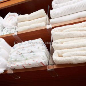 Séparateurs d'étagères en acrylique transparents pour organiser les vêtements, les livres, les serviettes et les chapeaux, les sacs à main - Product Image 4