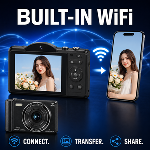 Appareil <span class=keywords><strong>photo</strong></span> numérique S100 75MP 5K avec zoom 18X, double objectif <span class=keywords><strong>F2</strong></span>.0, ABS, carte TF, WiFi, écran 2-3 pouces, selfie, vlog étudiant, capteur CMOS, EIS - Product Image 6