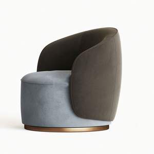 Sillón Giratorio Moderno de Lujo Nórdico para Sala de Estar y Hotel, Sofá Individual de Tela Boucle, Butaca Acentuada - Product Image 3