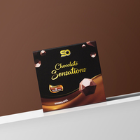 Boîte d'emballage personnalisée en forme de livre pour truffes au chocolat magnétiques