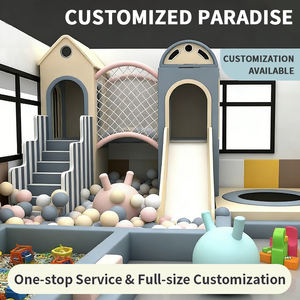 ערכת משחק מקורה לילדים עם בריכת כדורים, מגלשה וטרמפולינה, ניתנת להתאמה אישית, לגן ילדים ולחדר משחקים, ישירות מהמפעל - Product Image 3