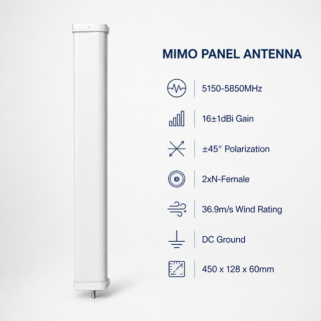 5GHz 16dBi MIMO Panel Antenna 2xN Female Directional Antenna Forwifi signal Booster Antenna