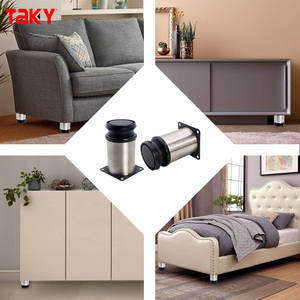 Hot Selling Adjustable Furniture Legs Stainless Steel Metal Legs Kitchen <strong>Cabinet</strong> <strong>Feet</strong> Round Stand Sofa Legs - Product Image 1