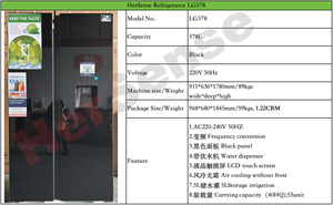 Réfrigérateur Congélateur Double Porte pour la Maison avec Distributeur d'Eau, Écran Tactile LCD, Réfrigérateur Américain <span class=keywords><strong>LG</strong></span> Side by Side à Froid Ventilé - Product Image 4