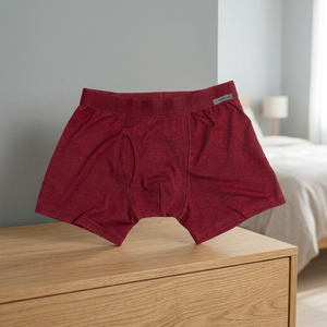 Boxers mi-hauts en coton et élasthanne pour hommes, col rond, manches courtes, couleur unie, respirants, séchage rapide, tissu doux, coupe classique - Product Image 3