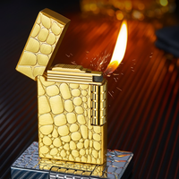 Briquet à gaz rechargeable personnalisé en gros, briquet à butane fantaisie, briquet à cigarette élégant, briquet à butane de luxe