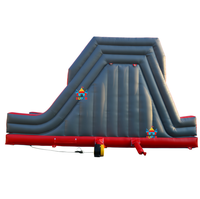 Mur d'escalade gonflable durable avec deux pistes et toboggan, en PVC de qualité commerciale, conçu pour les enfants, pour le jeu intérieur et extérieur et la location