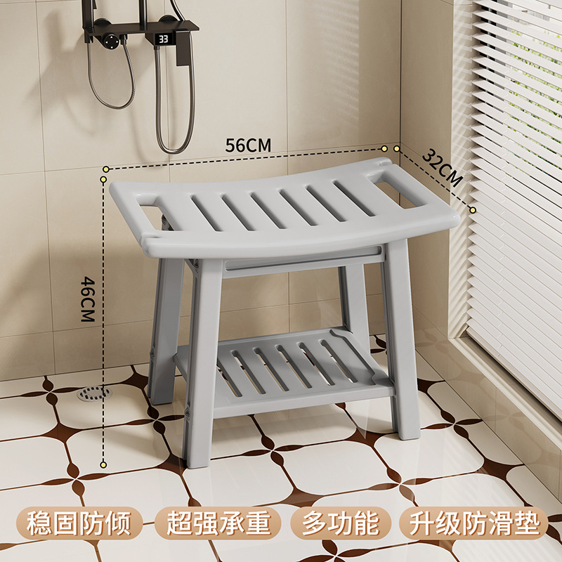 Gray [Double-layer storage - no anti-slip mat]