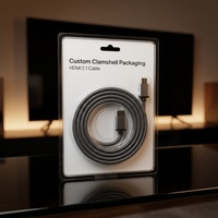 Boîte d'emballage blister personnalisée avec carte de support en PET transparente, boîte à clapet pour l'électronique grand public, montres intelligentes, câbles