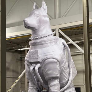 Decoración Inflable Personalizada de Don <span class=keywords><strong>Juan</strong></span> para Escenarios, Escultura Gigante Inflable de Guerrero Lobo Blanco para Maluma - Product Image 6