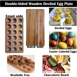 Wooden Egg Tray For <b>Refrigerator</b> Freshness Preservation Non Toxic Multi Compartment Egg Storage Rack Cao County Origin - Product Image 5