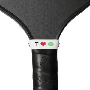 Pickleball Grip Bands Secures Overgrip One Size Fits All Paddle Handles Silicone Band Double Sided Embossed Design