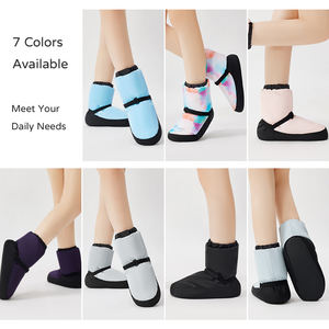 נעלי אימון בלט מרופדות בפליס לחורף לנשים, נושמות, נוחות, סיטונאי, בהתאמה אישית, נעלי ריקוד מעובות וחמות - Product Image 5