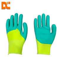 Gants de sécurité respirants antidérapants avec revêtement en latex, sans poudre, sans silicone, poignet élastique pour travaux manuels